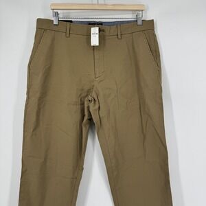 NEW Banana Republic Mason 35 x 32 Athletic Tapered Stretch Chino Pants Khaki NWT